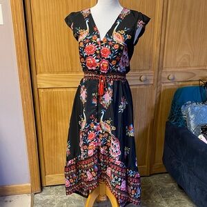 Unbranded Peacock Floral Dress